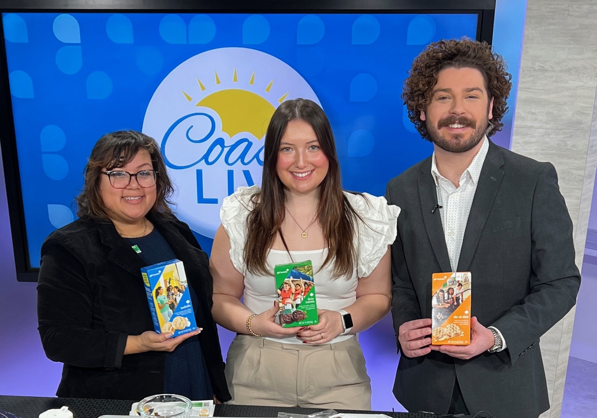 2024 Cookie Season Preview on Coast Live with GSCCC Public Relations Manager Shanise Harris, Girl Scout Ambassador Maureen K., and host Chandler Nunnally