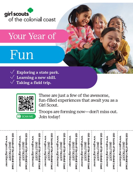 "Your Year of Fun" Flyer with tear-off tabs