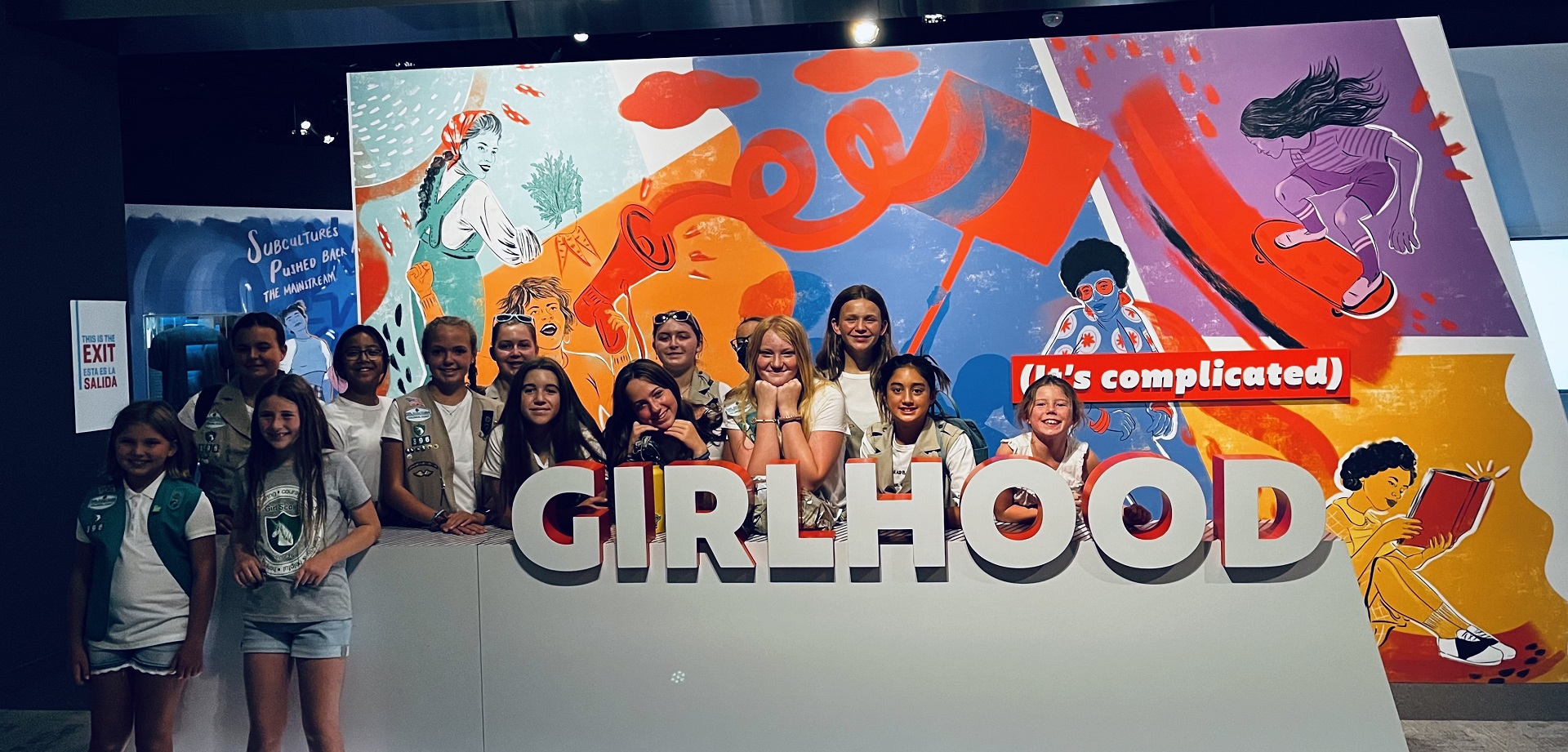  Girl Scouts visit the "Girlhood: It's Complicated" exhibit at the National History Museum in Washington DC 