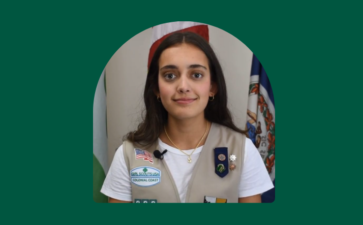 Gold Award Girl Scout Sarah helped make the Birdsong Café at The Landmark Center of ForKids, Inc. in Chesapeake, Virginia, feel more welcoming with inspiring, supportive art sessions for homeless children and their families.