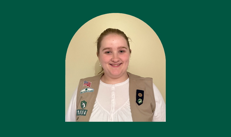 Gold Award Girl Scout Sara started a crochet club and began creating handmade dragonflies to share across her school. After surveying her school community, she discovered that 71% of respondents felt people were underappreciated, proving just how meaningful her project could be.