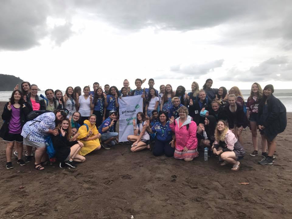  Eileen Livick (center front, in pink) with a travel group in Costa Rica in 2017 