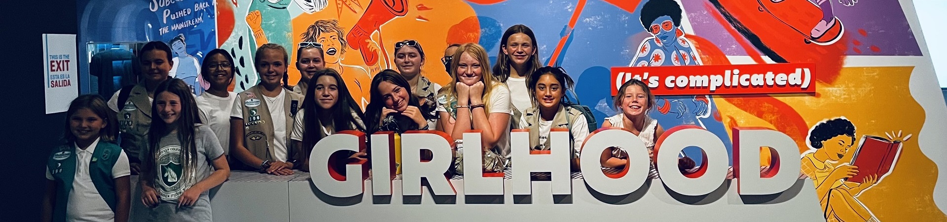  Girl Scouts visit the "Girlhood: It's Complicated" exhibit at the National History Museum in Washington DC 