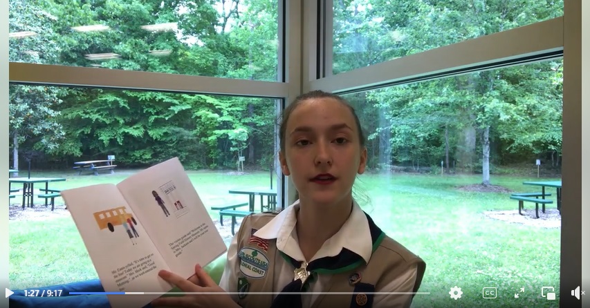 Video from the Williamsburg Regional Library featuring Jasmine reading her book