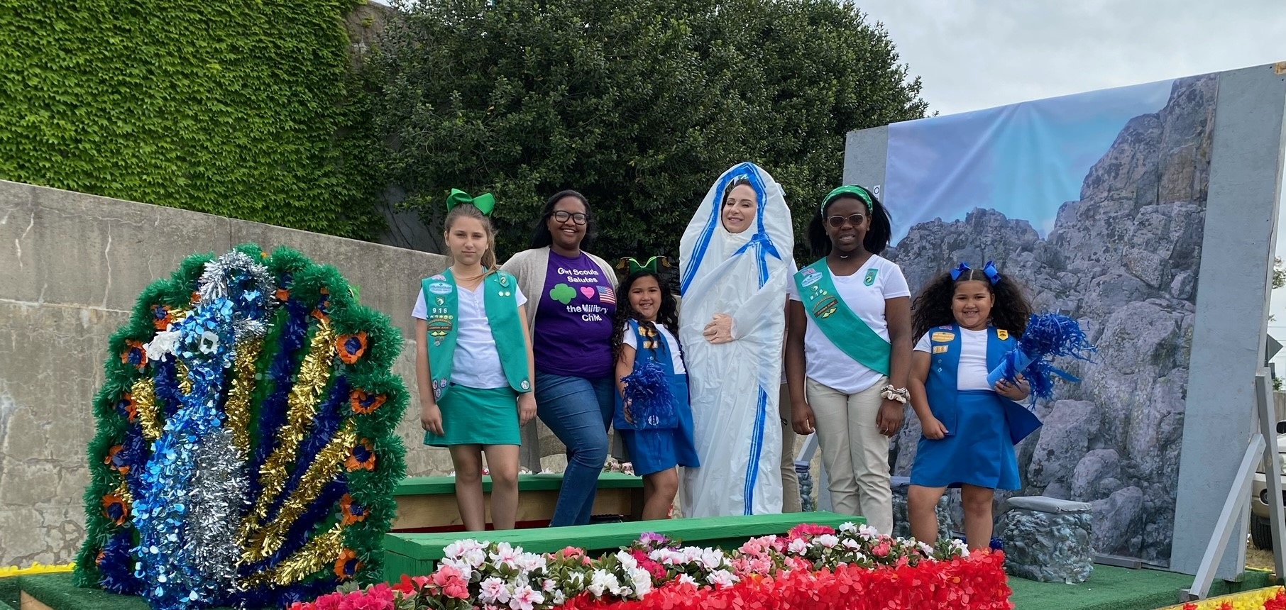  Jeanette's troop on the North Macedonia float at the 2023 NATO parade 