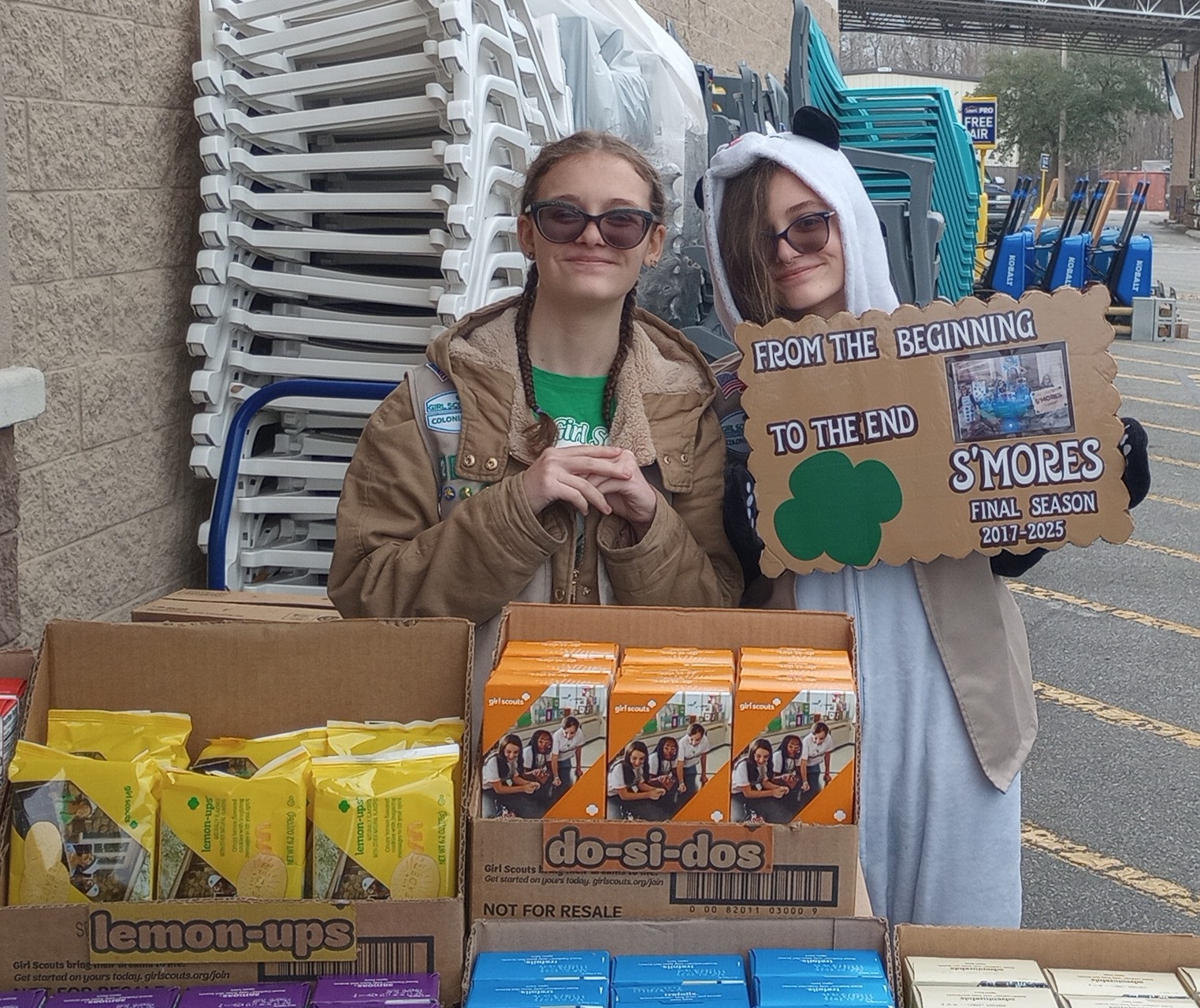 Girl Scout Seniors Colleen and Lorraine from Troop 2119