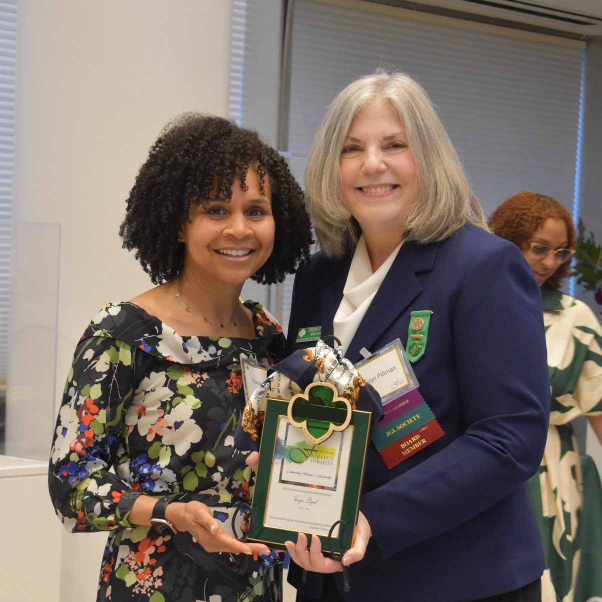 Tonya Byrd, Senior Policy Director (Community Engagement) at Dominion Energy, with GSCCC Board Chair Carolyn Pittman