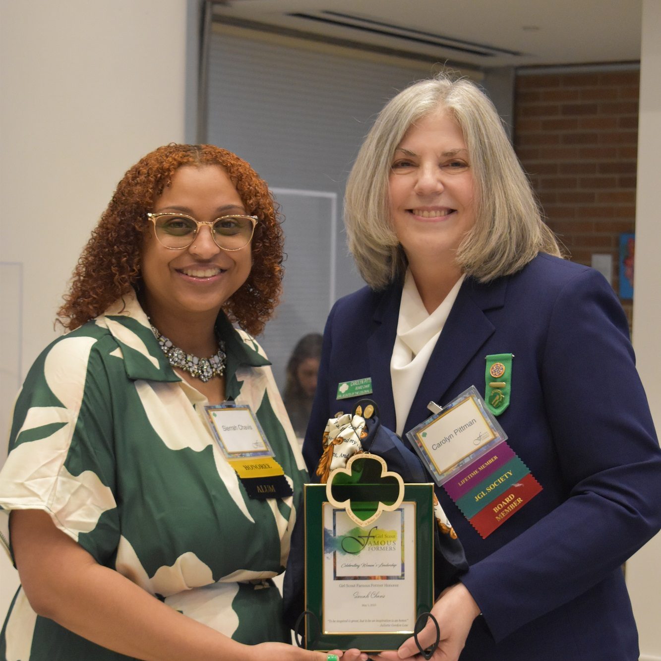 Sierrah Chavis, Director Youth Opportunities at United Way South Hampton Roads; Founder/CEO of Bossy Girl a 501(c)(3), and children’s author, with GSCCC Board Chair Carolyn Pittman