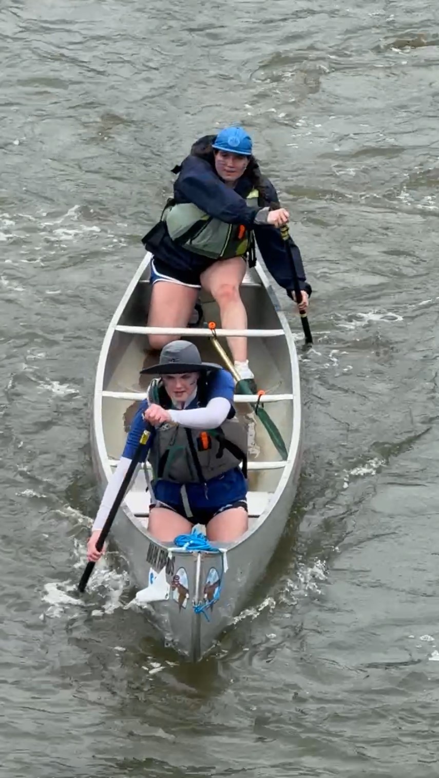 Lilah F. and Allie M. won first place in the 10-mile Girl Scout Intermediate Race