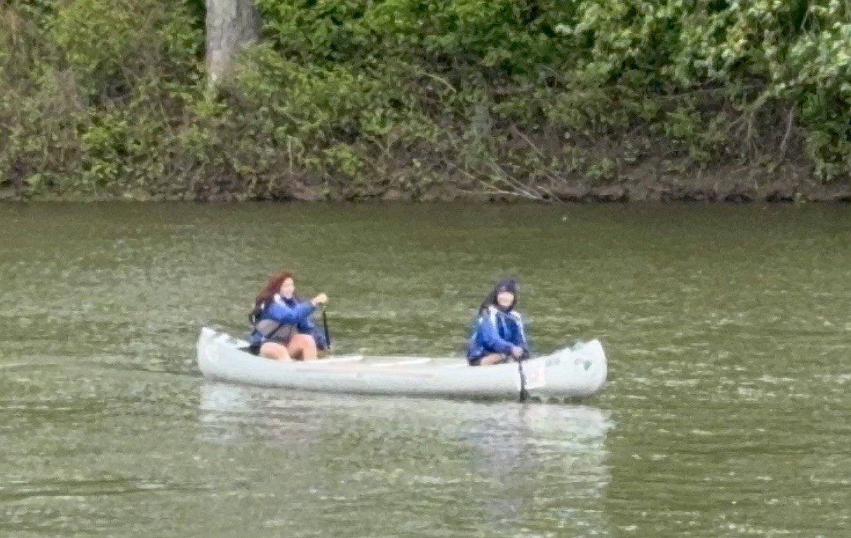 Quinn O. and Katherine U. (alumnus) finished fifth in the 5-mile Open Race with an adult and a Girl Scout