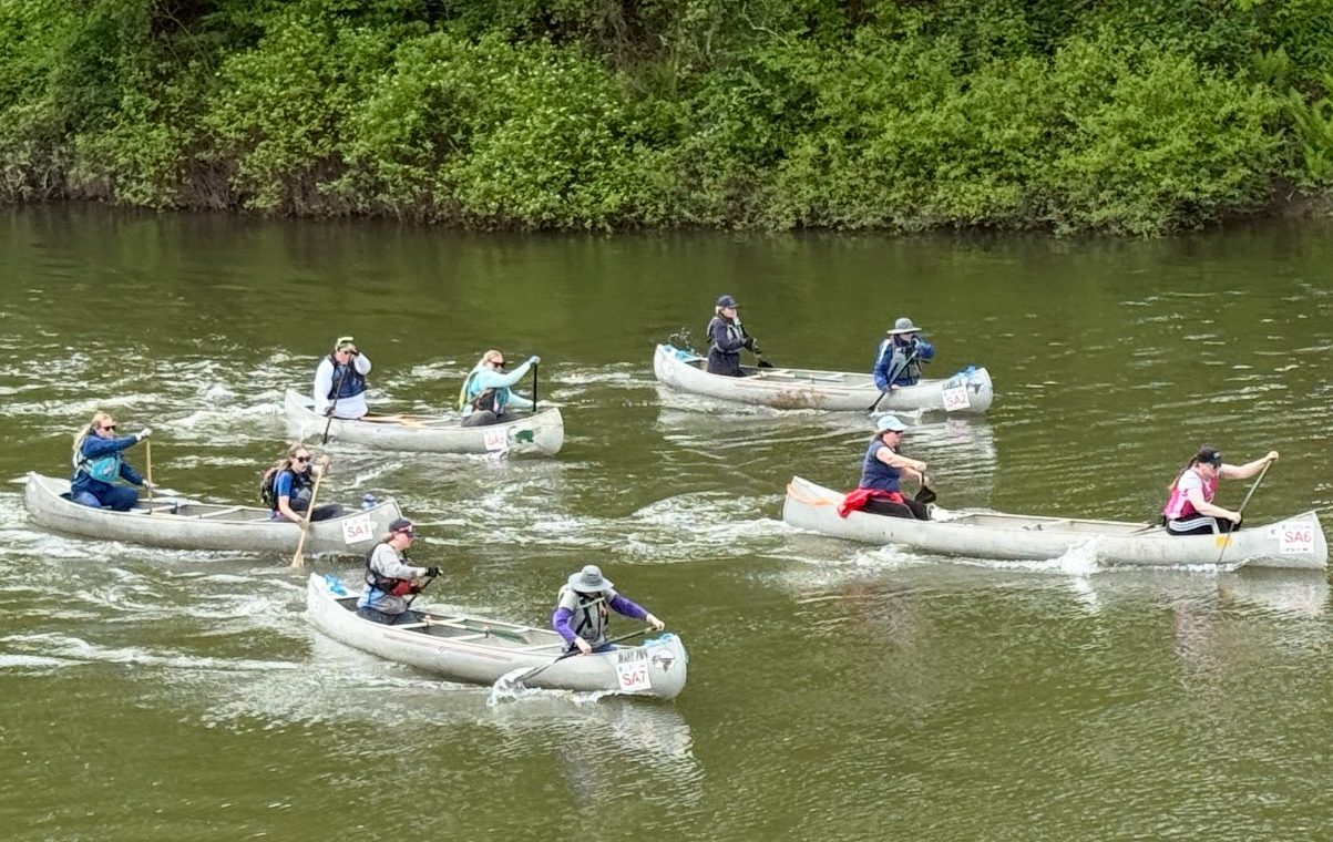 In the 15-mile Women's Stock Aluminum Race, Nicole B. and Kayleigh A. won fifth place and Rosabella S. and Allie M. finished seventh