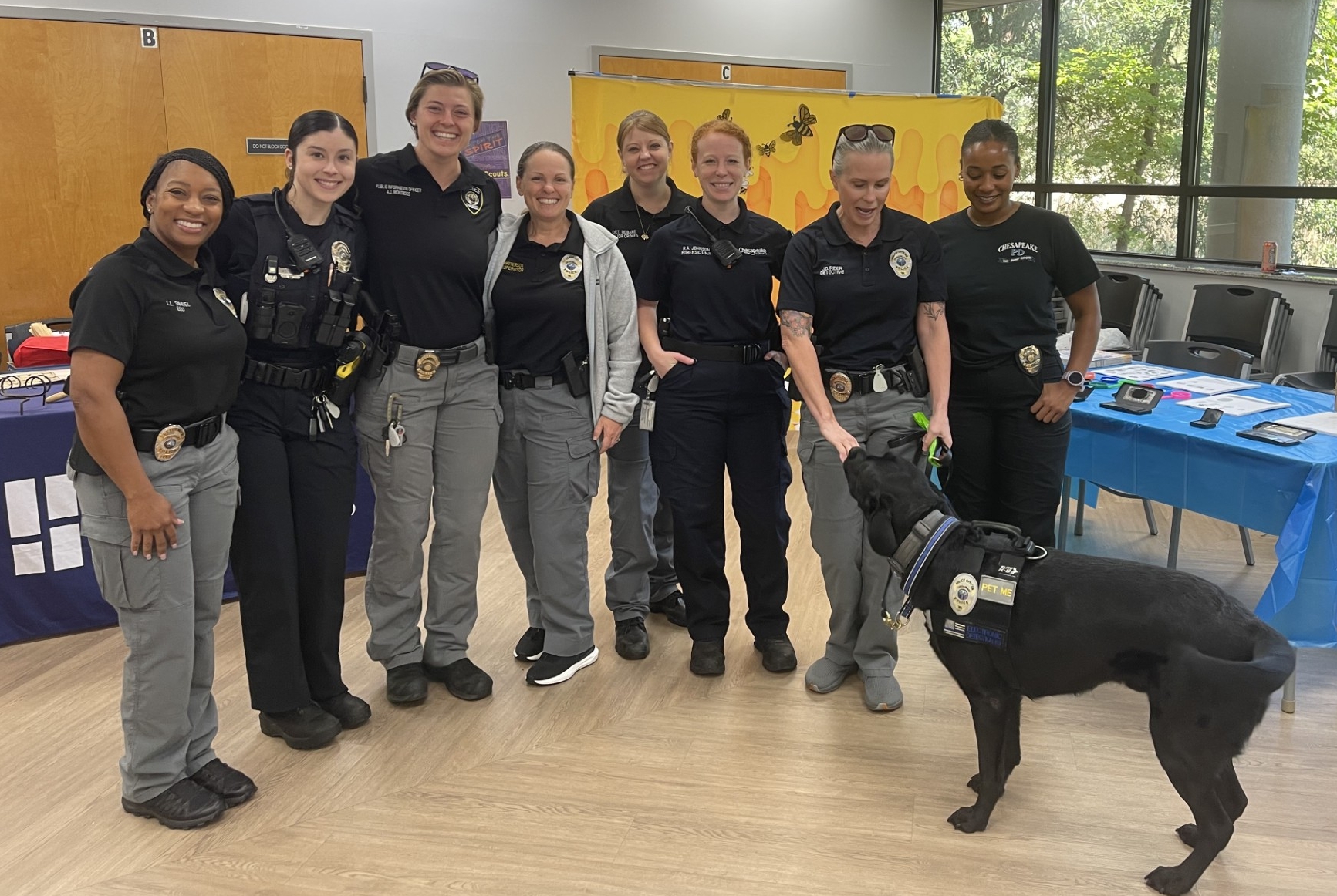 Chesapeake Police and K9 at A Place for Girls