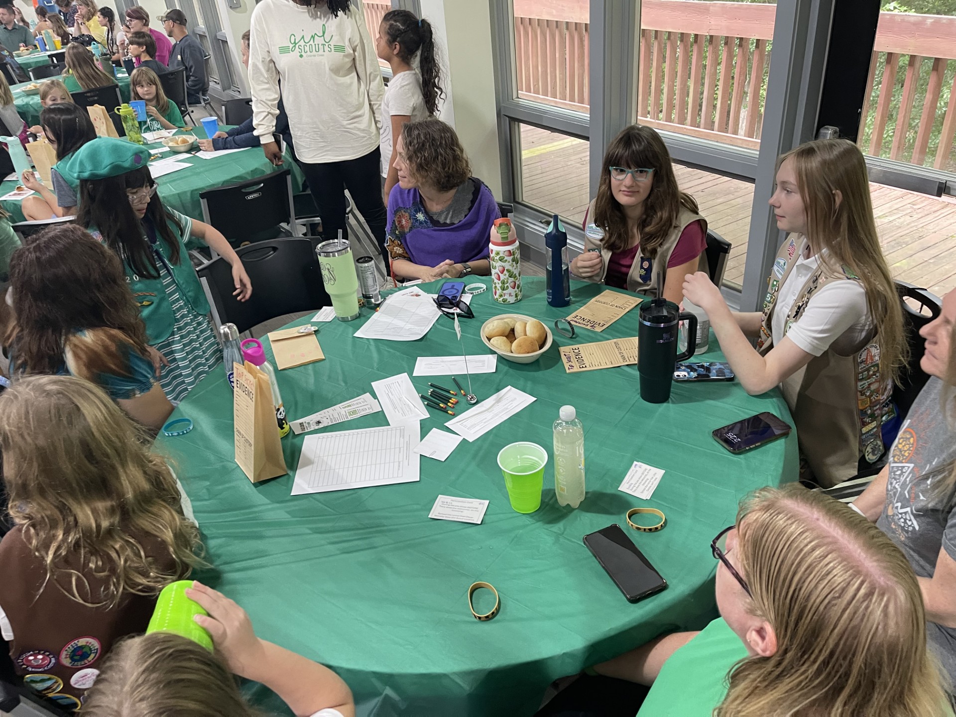 Girl Scout Junior Flossie at the Great Cookie Mystery dinner theater event