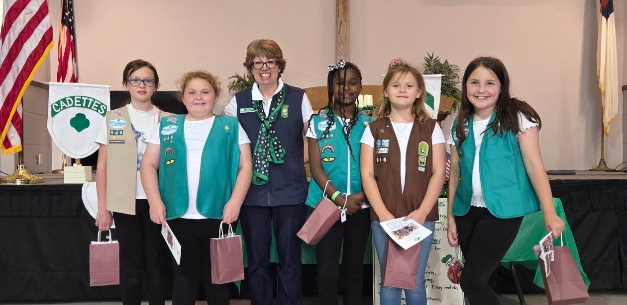 Angie and her Girl Scouts of Troop 946