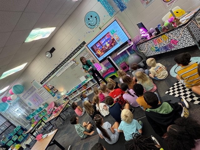 Girl Scout Junior Alice answered questions at her safety presentation