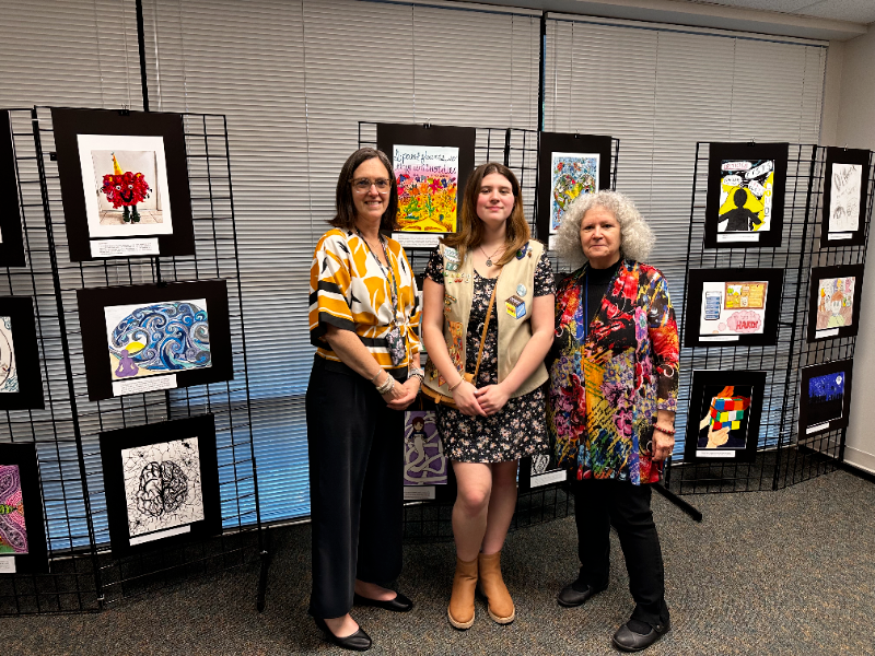 Marley at her art show