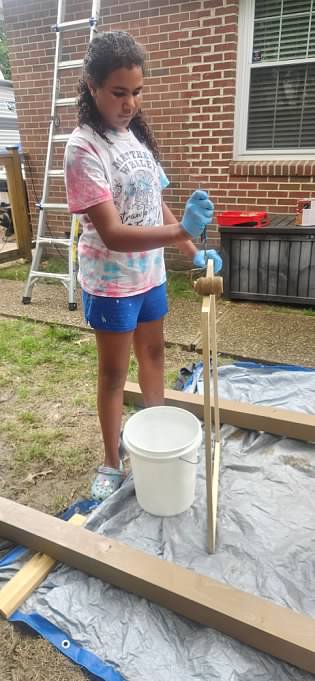 Girl Scout Cadette Kaylani gained confidence in her ability to complete a difficult project