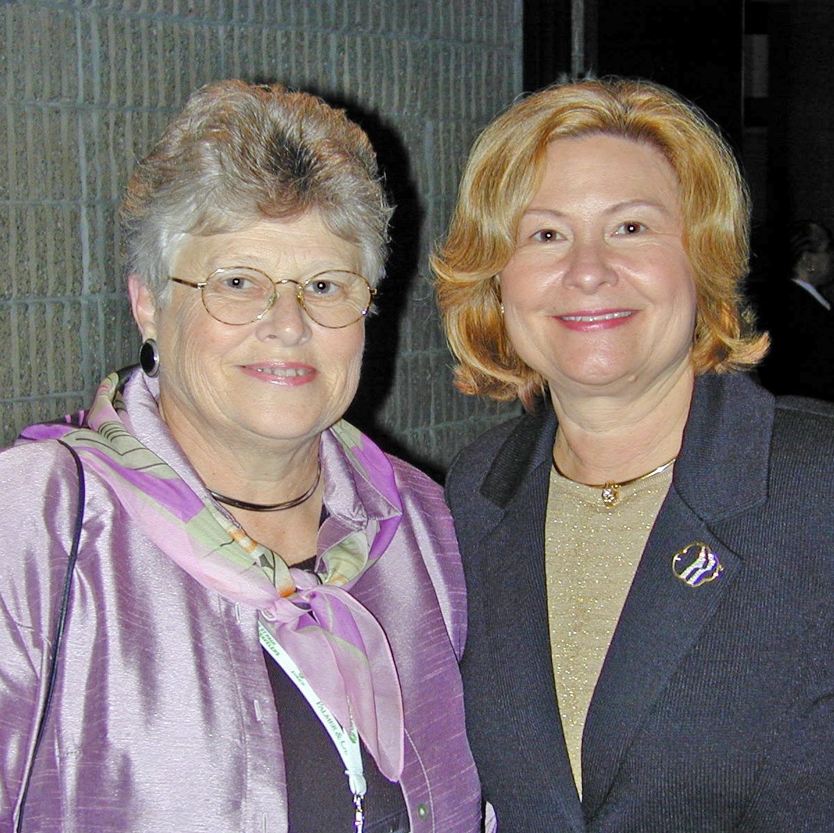Mary Ellen Maxwell at national convention in 2005 with National CEO Kathy Cloninger
