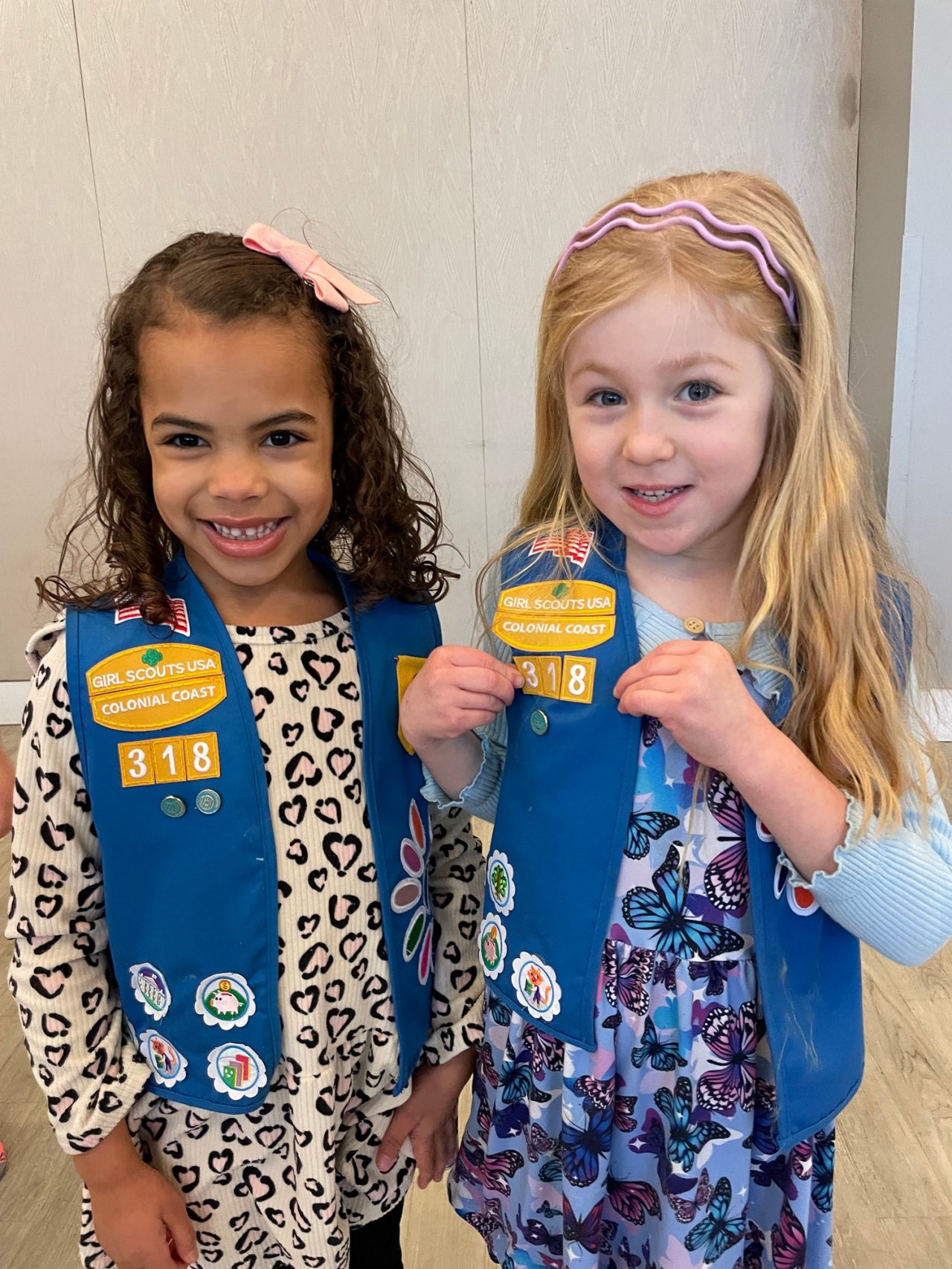 Girl Scout Daisies from Troop 318 had fun earning their badges!