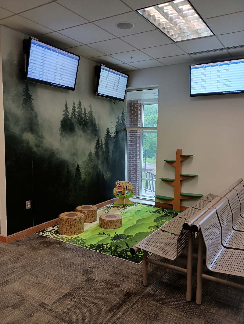 One of the reading nooks at the Virginia Beach Juvenile and Domestic Relations District Court