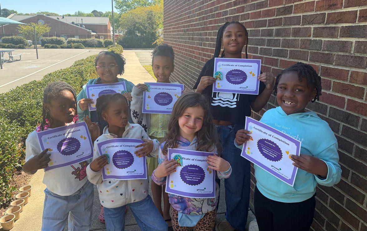 These Community Troop Girl Scouts were all smiles with their program certificates