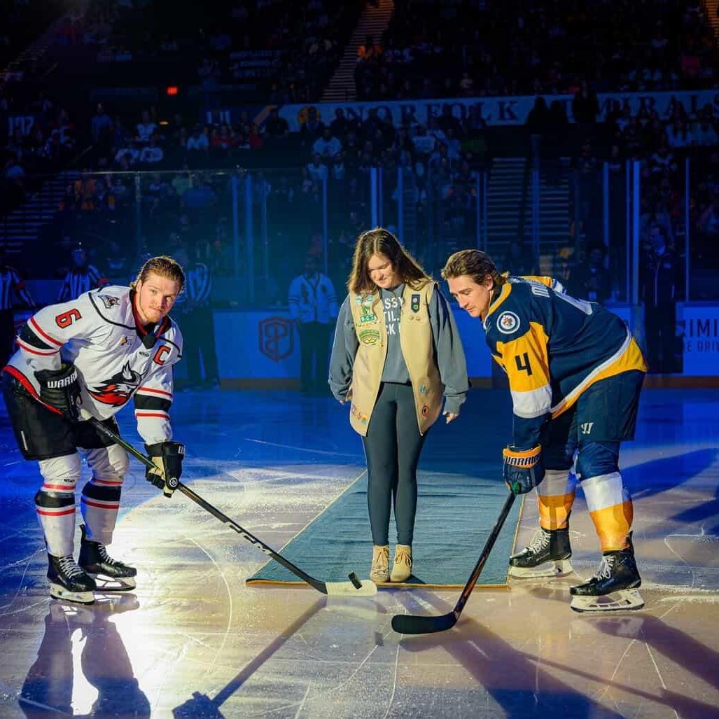 Our Cookie VIPs got to participate in the Cookies on Ice with the Norfolk Admirals