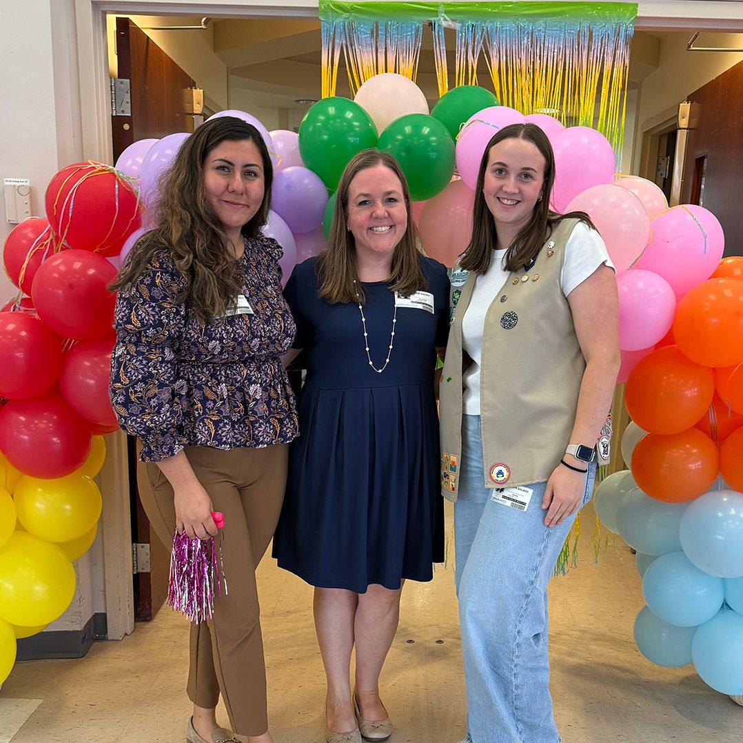 Heidi and daughter Kaitlyn pose with GSCCC staff at a recent council event