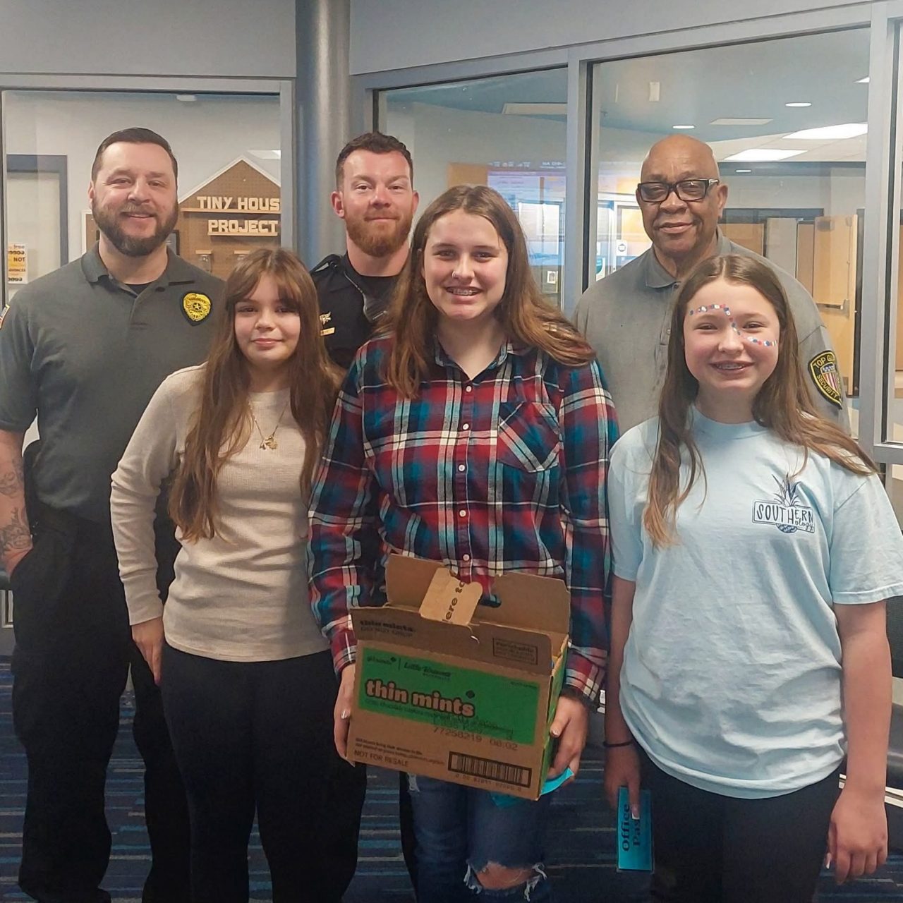 Delivering Gift of Caring donations to School Resource Officers.