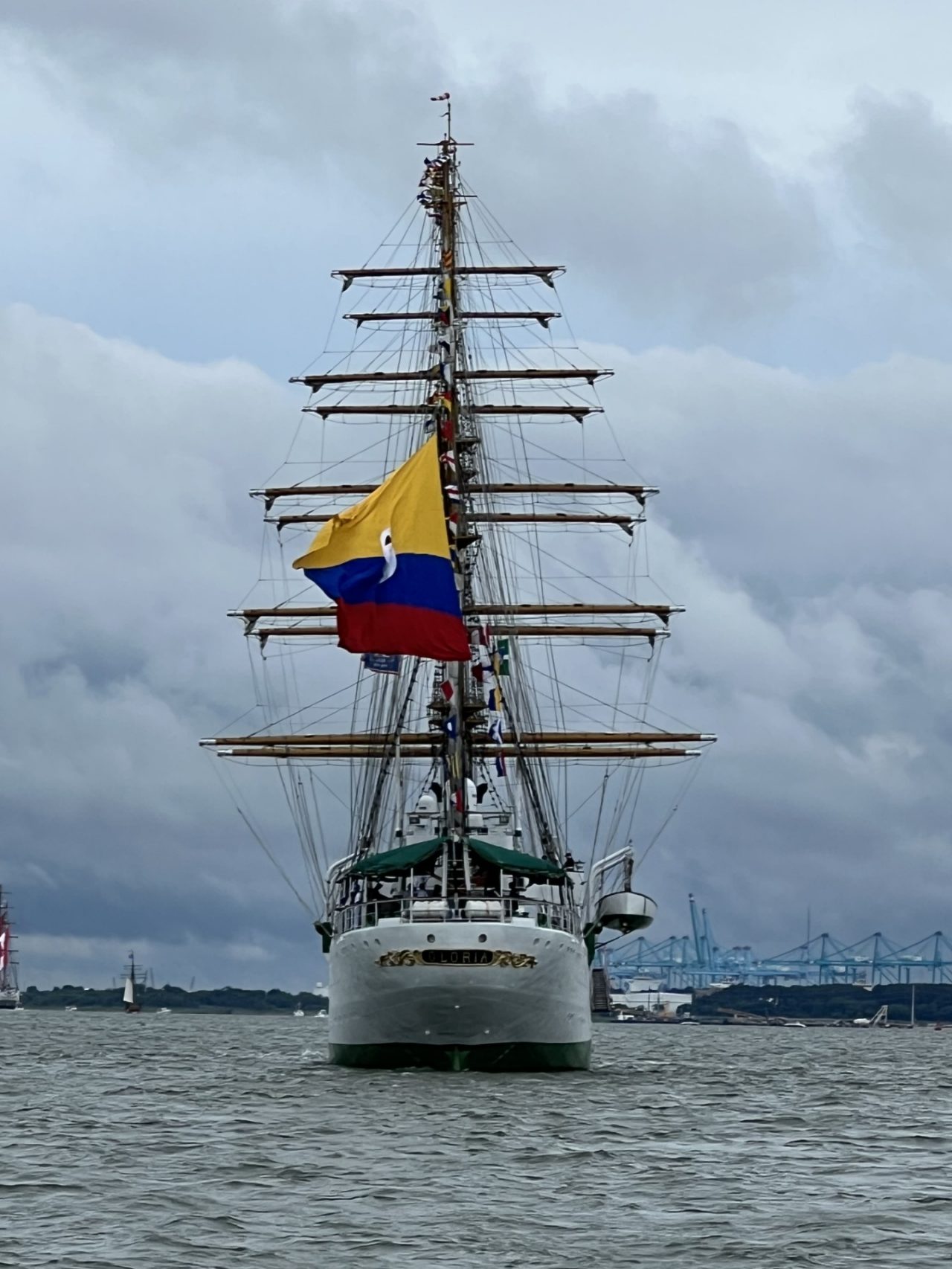 The tall ship ARK GLORIA from Colombia