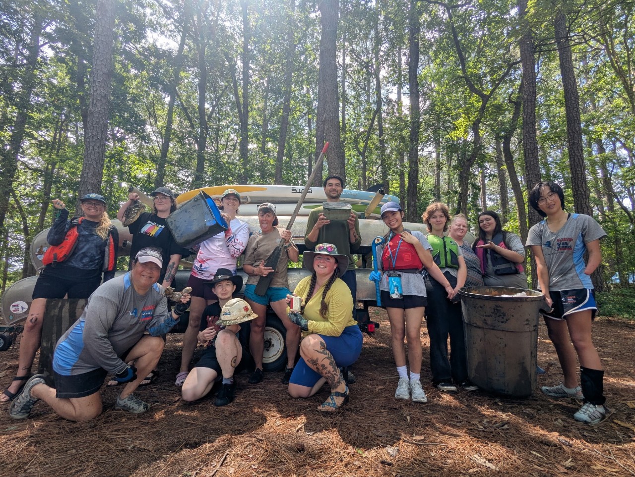Camp Apasus clean-up with Recreational Equipment, Inc. of Virginia Beach