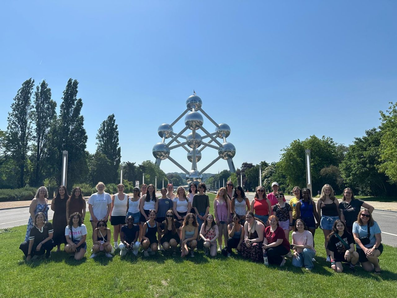 The Atomium in Brussels, Belgium, was originally constructed as the centerpiece of the 1958 Brussels World's Fair