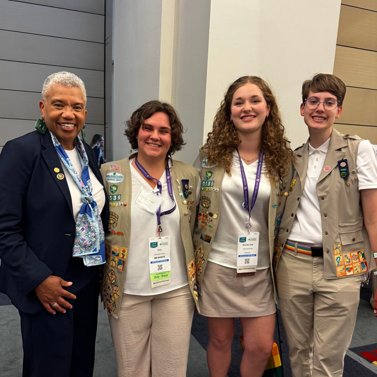 National Delegates from GSCCC pose with the incoming National President, Telva McGruder