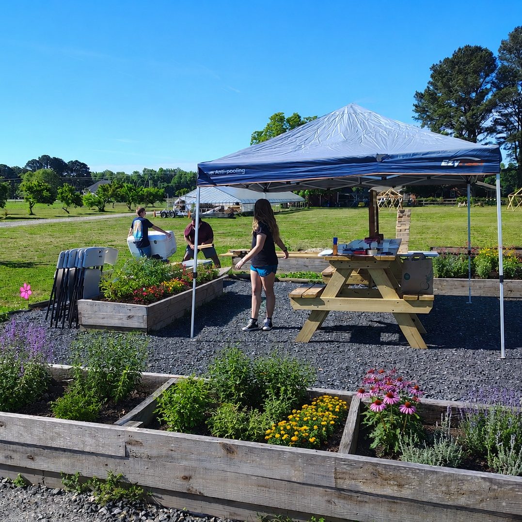 Paige hosted a family day at her new garden with activities and information.