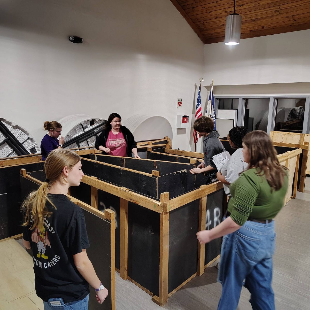 Building the artificial caves at the Virginia Enmeier Program Center