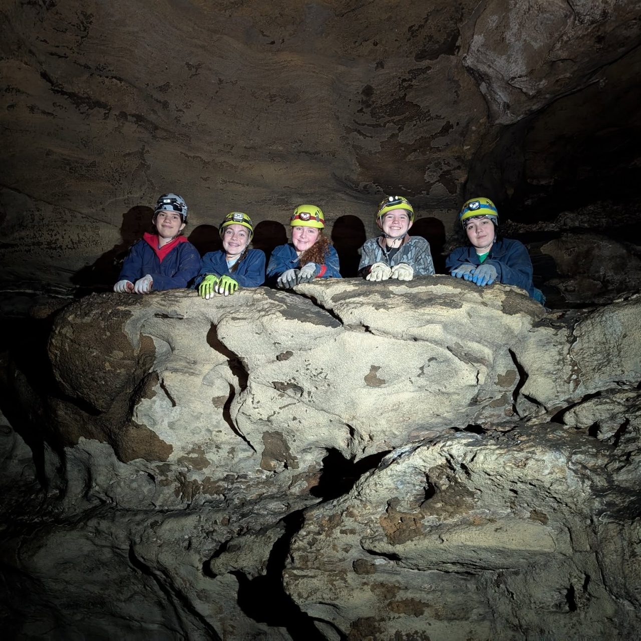 GSCCC Cavers inside of Haynes Cave, WV