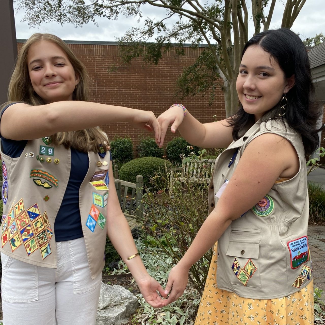 Girl Scout Cadettes from Troop 29 in Chesapeake