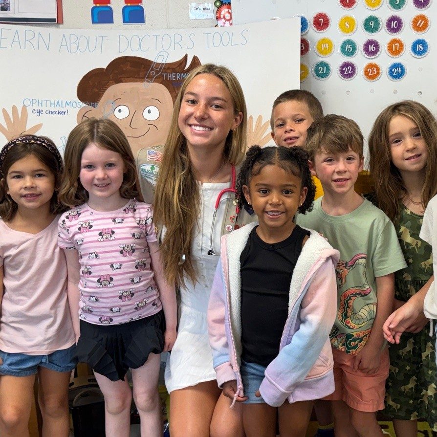 Girl Scout Ambassador Madison delivered interactive presentations to 90 children at two area preschools