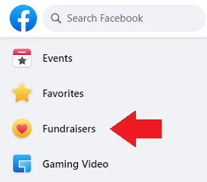 Facebook Fundraiser screenshot instructions