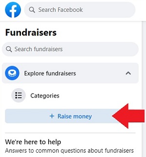 Facebook Fundraiser screenshot instructions