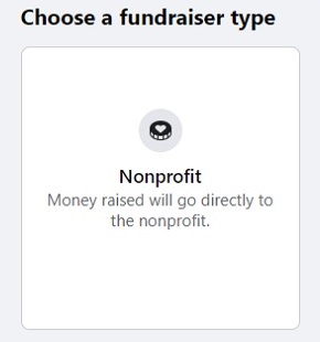 Facebook Fundraiser screenshot instructions