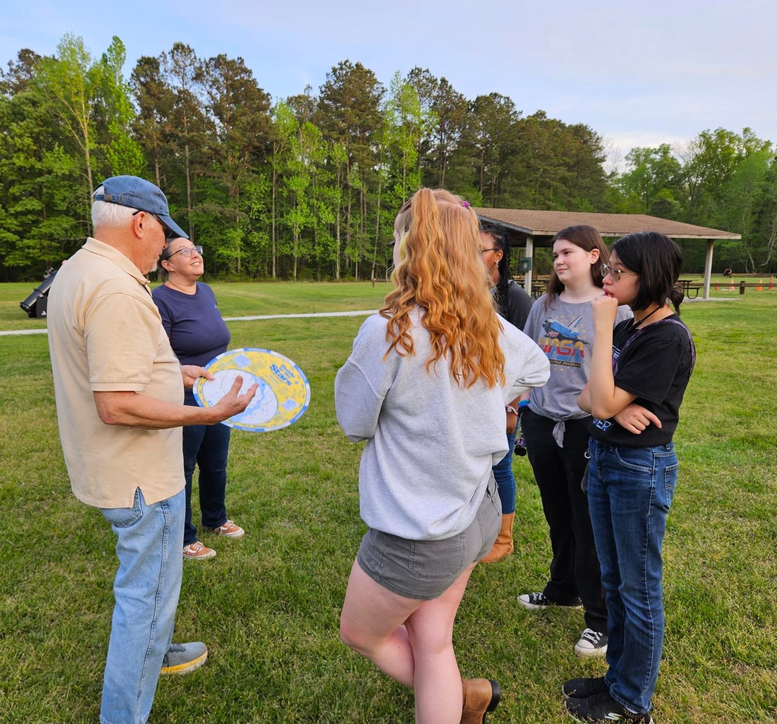 GSCCC Star Club doing an outdoor activity with volunteers
