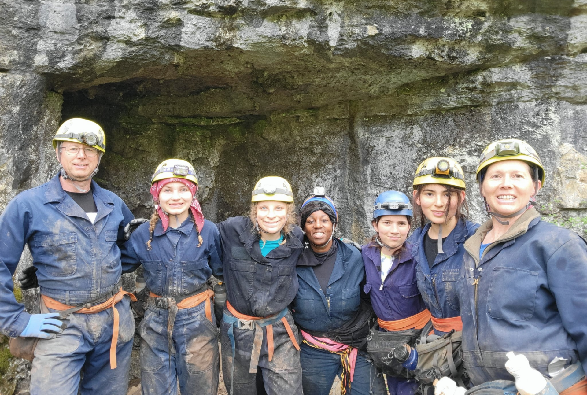 Colonial Coast Cavers in their gear