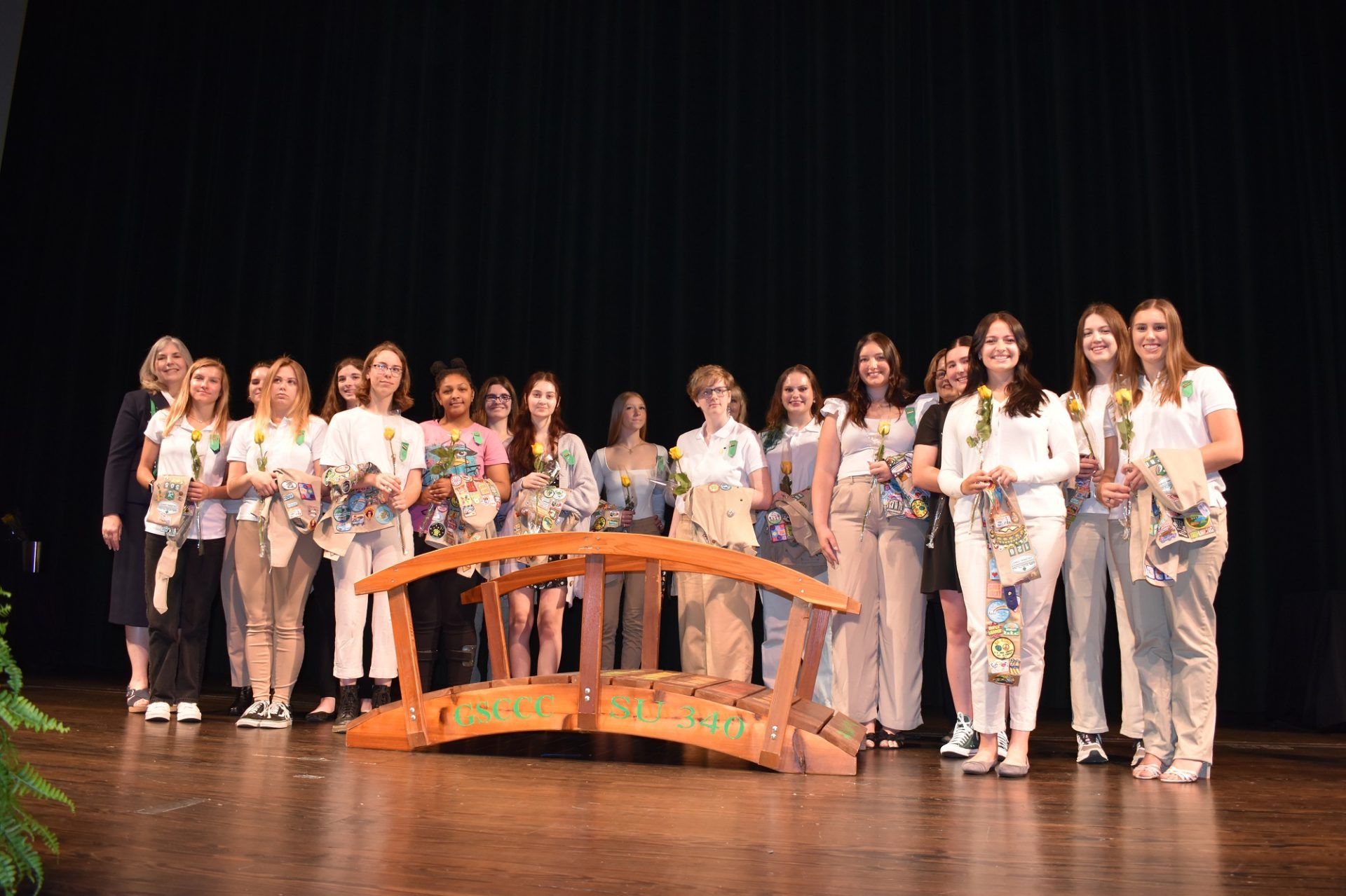 Girl Scouts who were high school graduates, including many Gold Award recipients, bridged to Adult members in a special ceremony at the 2024 event.