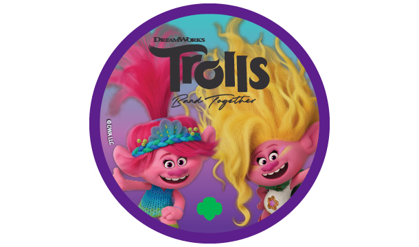 Unlock a limited-edition fun patch by completing the Girl Scouts’ Trolls It Takes Two Challenge. Anyone can participate! Download the free activity sheet to do at home on your own, or with your Girl Scout troop.