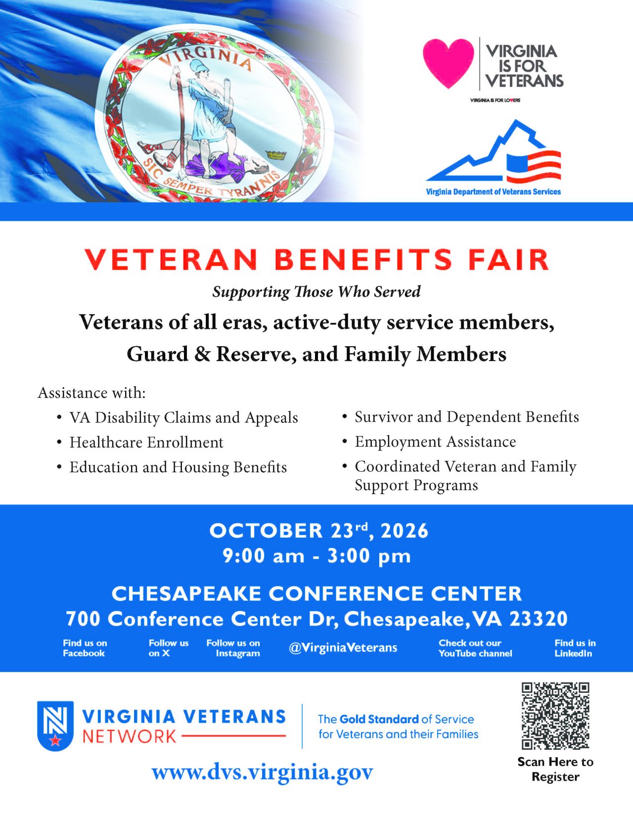 Veterans Benefits Fair - Chesapeake - Oct. 23