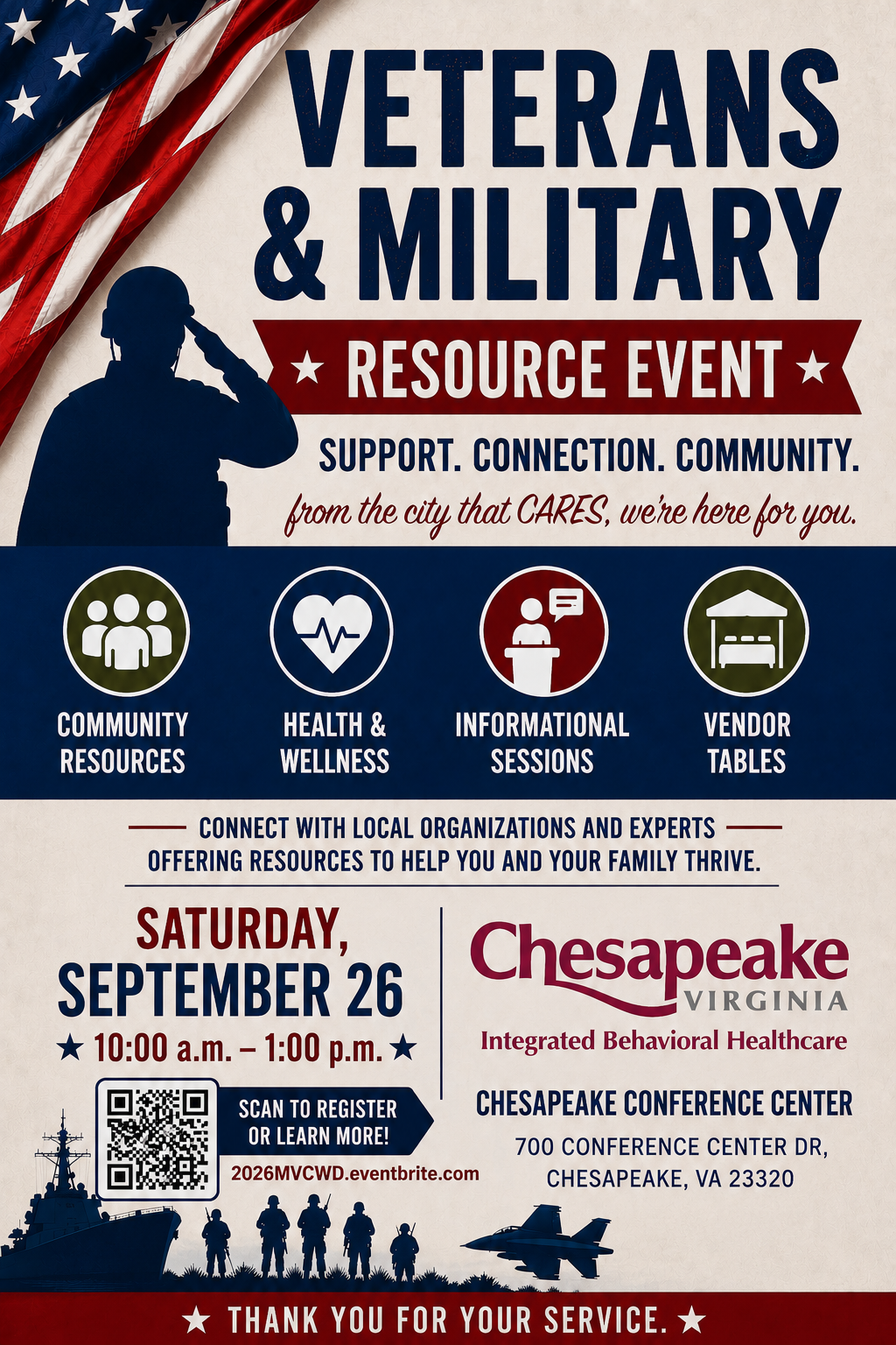 Veterans and Military Resource Event  - Chesapeake - Sept. 26