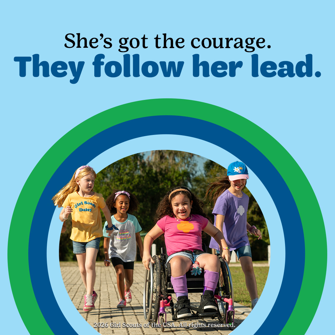 She's got the courage. They follow her lead.