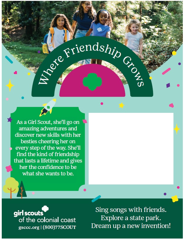 Full color flyer with space for your text