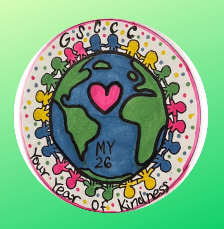 First Day patch design by Girl Scout Junior Adalyn H. from Troop 256