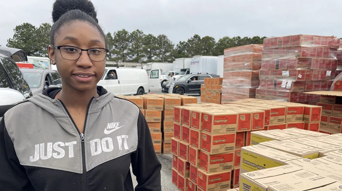 Girl Scout Ambassador Malana J. of Gates County assists troops in securing their 2026 cookie inventory. 
